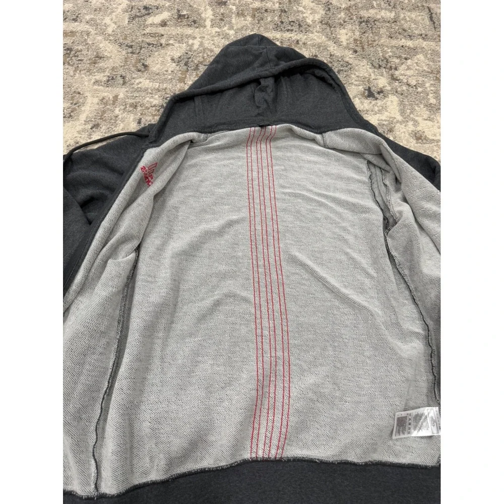 Adidas Arsenal FC Full Zip‎ Hoodie Mens Medium Charcoal Grey Soccer Fan